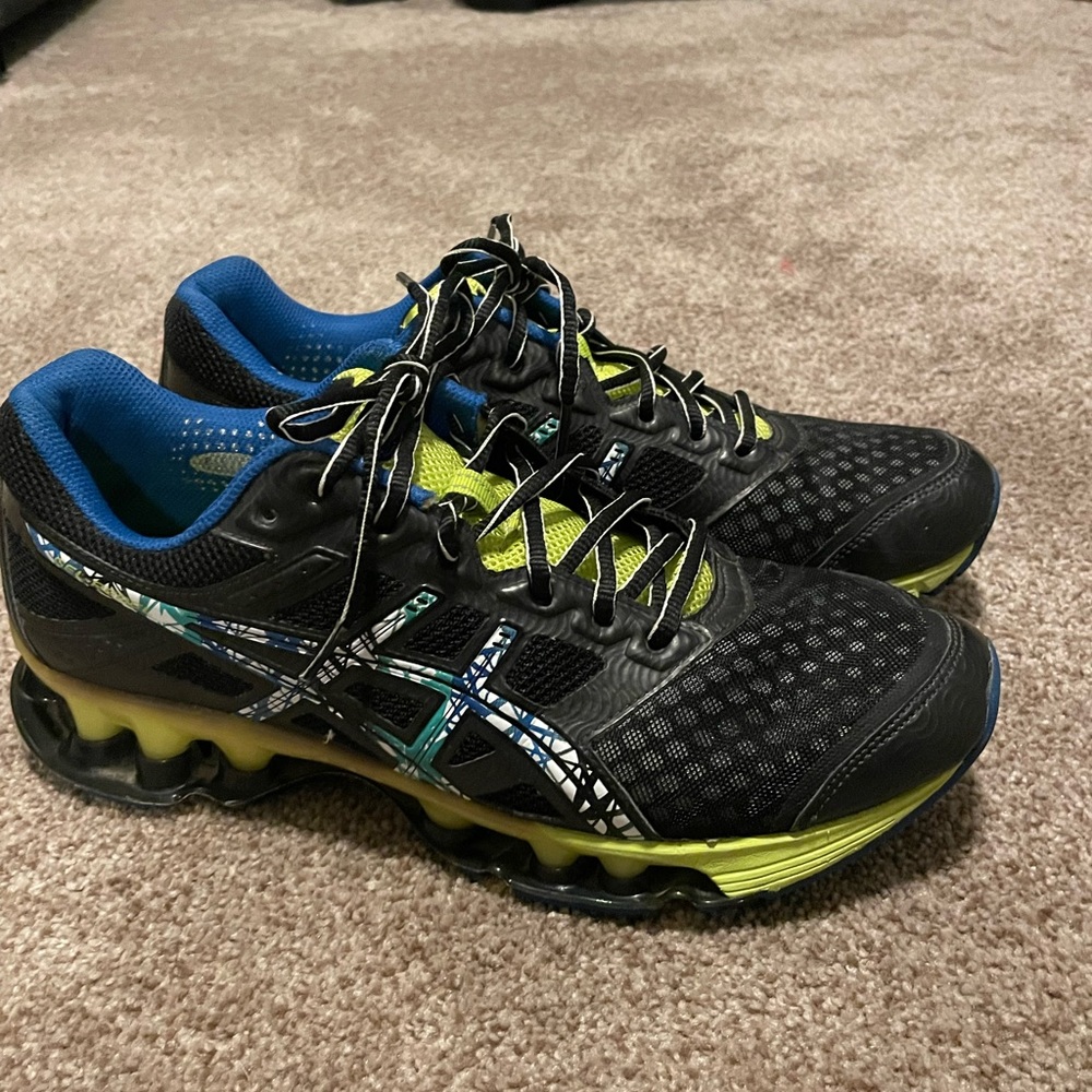 Asics Mens Gel-Rebel Running Shoes Black Gray T2G2N Low Top Lace Up
